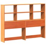 vidaXL Cadre de lit sans matelas cire marron 135x190cm bois pin massif
