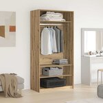 vidaXL Garde-robe chêne artisanal 100x50x200 cm bois d'ingénierie