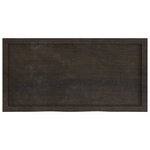 vidaXL Dessus de table marron foncé bois chêne massif traité