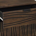 vidaXL Meuble de chevet 50x33x60 cm en bois massif de noyer