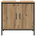 vidaXL Ensemble de meubles de salle de bain 2 pièces en chêne artisanal en bois d'ingénierie