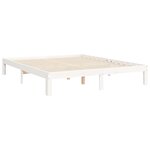 vidaXL Cadre de lit sans matelas blanc 160x200 cm bois de pin massif
