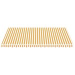 vidaXL Tissu de remplacement pour auvent Jaune et blanc 5x3 5 m