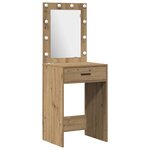 vidaXL Table de Toilette avec tiroir 2 Pièces Marron 50 x 41 x 135 cm