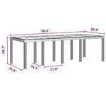 vidaXL Table de Jardin Anthracite 250 x 100 x 73 cm polyrotin