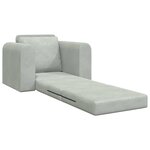vidaXL Canapé-Lit Gris clair 98 x 71 x 83 cm Velours