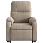 vidaXL Fauteuil inclinable taupe tissu microfibre
