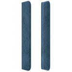 vidaXL Tête de lit avec oreilles Bleu foncé 183x16x118/128 cm Velours