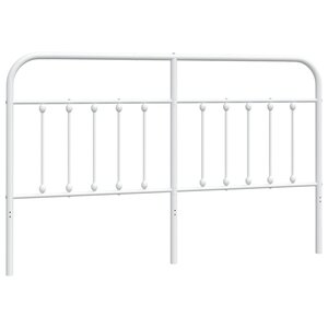 vidaXL Tête de lit de remplacement métal blanc 160 cm