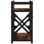vidaXL Support d'imprimante à 2 niveaux chêne fumé 40x20x40 cm