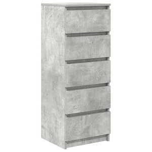 vidaXL Buffet avec tiroirs gris béton 37 5x35x99 cm bois d'ingénierie