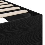 vidaXL Cadre de lit ottoman avec stockage Chêne noir 193 x 120 x 25 cm