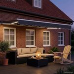 vidaXL Auvent rétractable électrique Anthracite et blanc 3 5 x 2 m