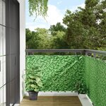 vidaXL Écran d'intimité de balcon aspect de plante vert 500x90 cm PVC