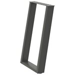 vidaXL Pieds de table à manger en U 2 pièces Anthracite 50 x (72-73) cm Acier
