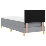 vidaXL Lit à ressorts avec matelas Gris clair 80 x 200 cm tissu