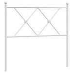 vidaXL Tête de lit métal blanc 90 cm