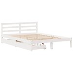 vidaXL Cadre de lit sans matelas blanc 120x200 cm bois de pin massif