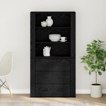 vidaXL Highboard Chêne Noir Bois d'ingénierie