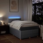 vidaXL Sommier à lattes de lit avec matelas Gris clair 120x200cm Tissu