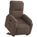 vidaXL Fauteuil inclinable marron tissu microfibre