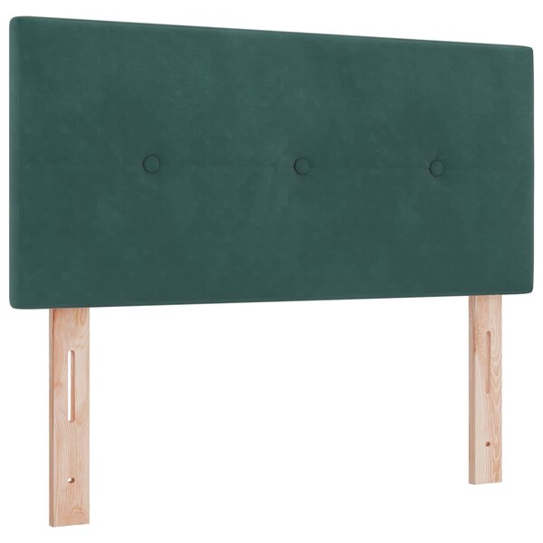vidaXL Tête de lit LED avec bandes LED Vert 90 cm Velours