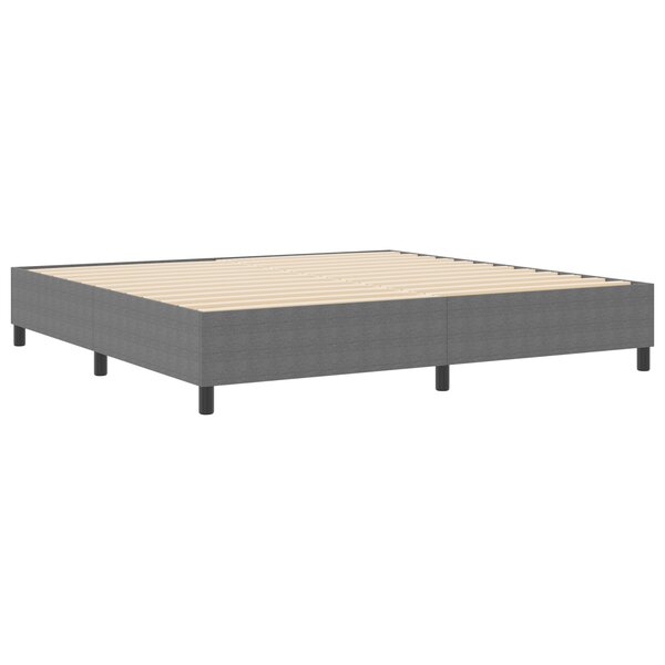vidaXL Lit à ressorts Box Gris clair 200x200 cm Tissu velours côtelé
