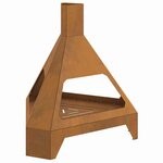 vidaXL Braise Marron 50 x 43 x 52 cm Acier