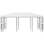 vidaXL Belvédère 3x6 m Crème Tissu