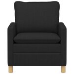 vidaXL Canapé Noir 76 x 81 x 87 5 cm Tissu