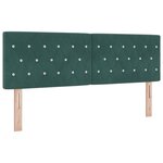 Lit box spring vidaXL avec matelas vert foncé 140x190 cm en velours