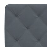 vidaXL Lit avec matelas gris foncé 120x200 cm velours