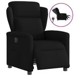 vidaXL Fauteuil inclinable électrique Noir Tissu