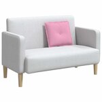 vidaXL Coussin de Dos Rose 50 x 19 x 45 cm tissu