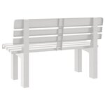 vidaXL Banc de jardin blanc 110x52x71 cm polypropylène