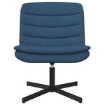vidaXL Chaise Pivotante Bleue Tissu et Métal Standard Pivotant