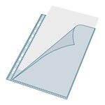 Sachet de 10 pochettes perforées ouverture haut et côté polypro lisse 6/100e A4 EXACOMPTA
