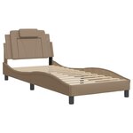 vidaXL Cadre de lit Viana sans matelas cappuccino 90x200 cm similicuir