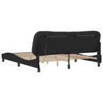 vidaXL Cadre de lit avec lumières LED noir 180x200 cm similicuir
