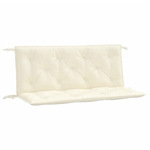 vidaXL Coussins de banc de jardin lot de 2 blanc crème tissu Oxford