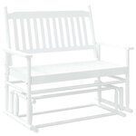 vidaXL Banc balancelle blanc 118x70x104 5 cm bois massif de peuplier