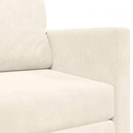 vidaXL Canapé-Lit Crème 124 x 204 x 61 cm Velours