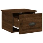 vidaXL Table de chevet murale chêne marron 41 5x36x28 cm