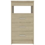 vidaXL Armoire à tiroirs Chêne sonoma 40x50x76 cm Bois d'ingénierie