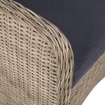 vidaXL Salon de jardin avec coussins 7 Pièces Résine tressée Marron