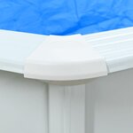 vidaXL Piscine ronde avec parois en acier 460x120 cm Blanc