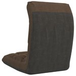 vidaXL Chaise pliable de sol Marron Tissu