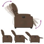 vidaXL Fauteuil inclinable électrique marron tissu