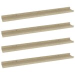 vidaXL Étagères murales 4 Pièces chêne sonoma 80x9x3 cm