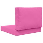 vidaXL Coussin de canapé d'extérieur 2 Pièces Rose Polyester
